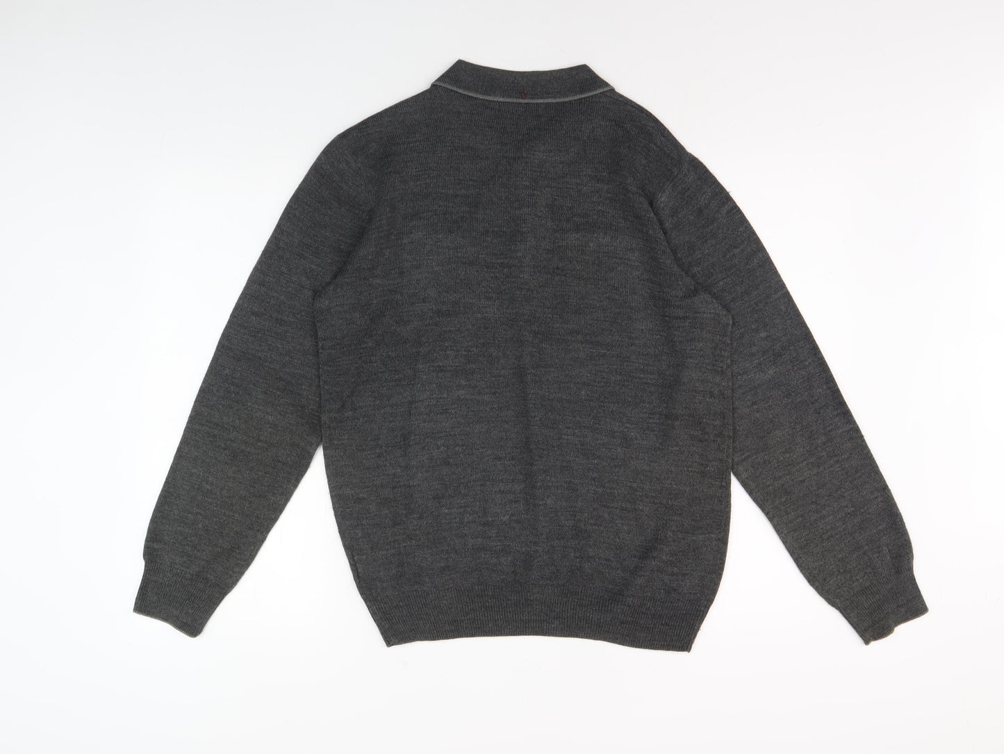 Jeff Banks Men's Grey Collared Pullover Jumper S