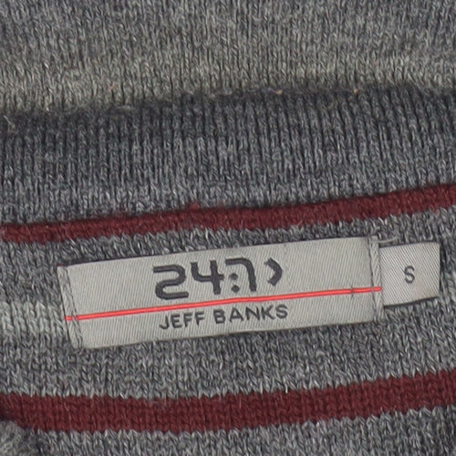 Jeff Banks Men's Grey Collared Pullover Jumper S