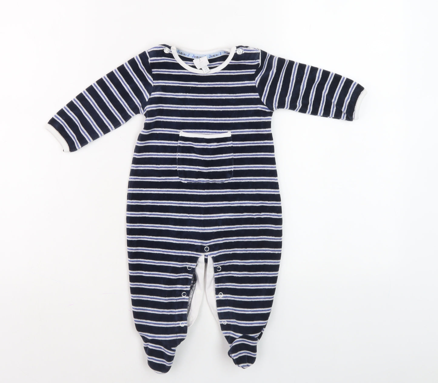 Jasper Conran Unisex Baby Blue Striped Babygrow 3-6 Months