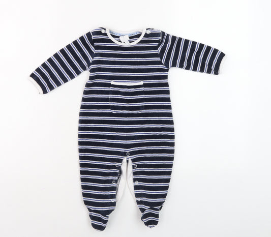 Jasper Conran Unisex Baby Blue Striped Babygrow 3-6 Months
