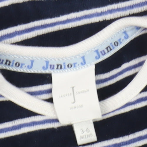 Jasper Conran Unisex Baby Blue Striped Babygrow 3-6 Months