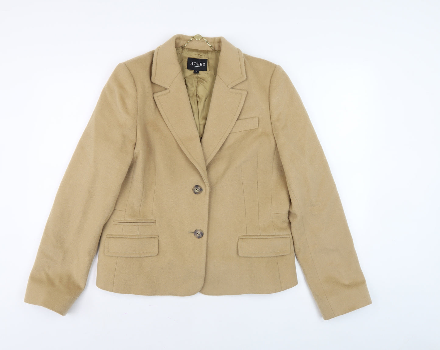 Hobbs Women's Beige Blazer, Size 14, Classic Business Style