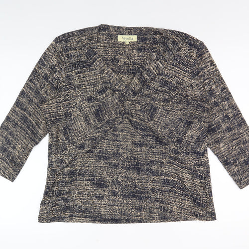 Viyella Women's Multicoloured XL Geometric Top