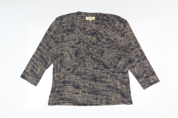 Viyella Women's Multicoloured XL Geometric Top