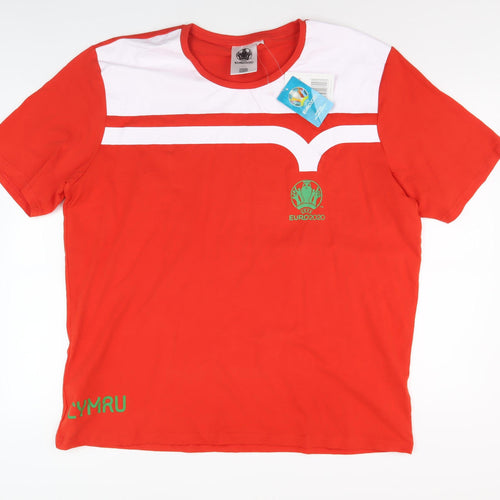 UEFA Euro 2020 Men's Red XL Sports T-Shirt