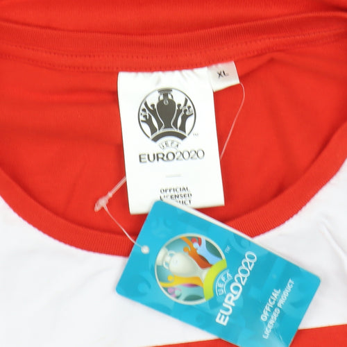 UEFA Euro 2020 Men's Red XL Sports T-Shirt