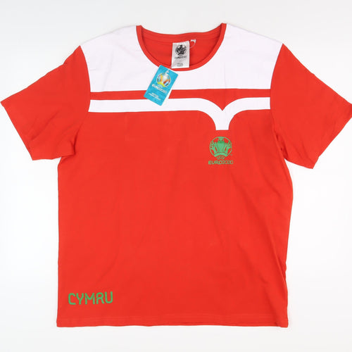 UEFA Euro 2020 Men's Red Graphic T-Shirt Size L