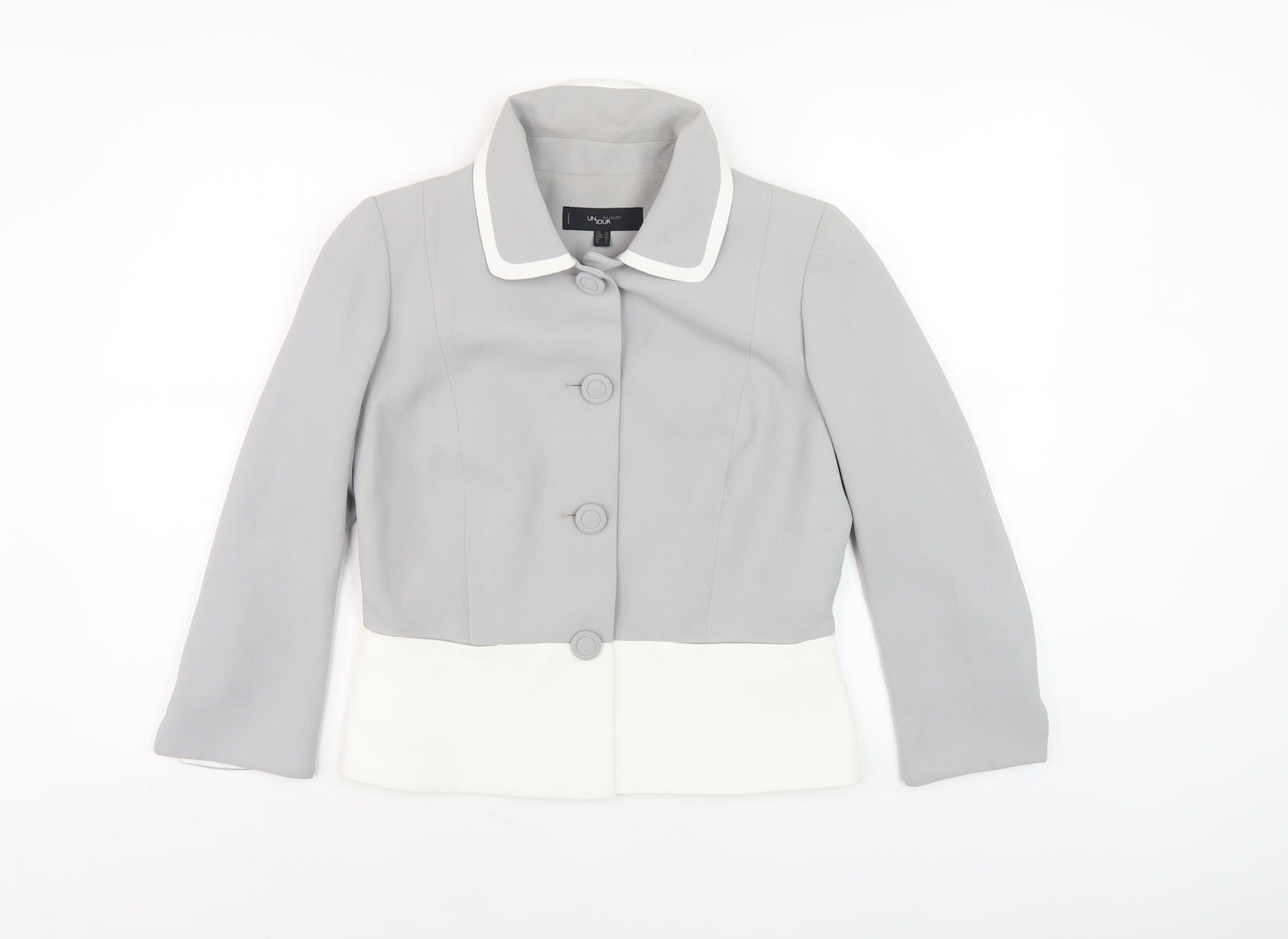 Un Jour Ailleurs Women's Grey Basic Jacket 12