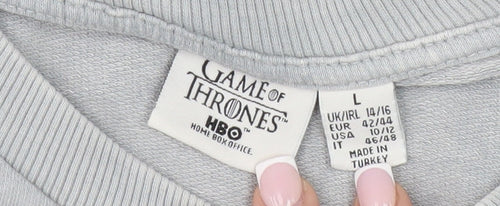 HBO Women's Grey Game of Thrones Sweatshirt L
