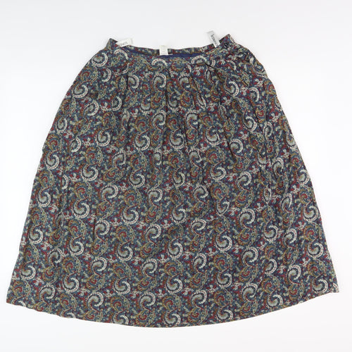 Viyella Women's Multicoloured Paisley Skirt, Size 12