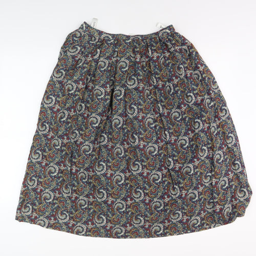 Viyella Women's Multicoloured Paisley Skirt, Size 12