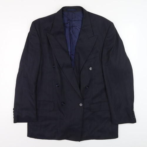 Magee Men's Blue Double-Breasted Blazer, 42