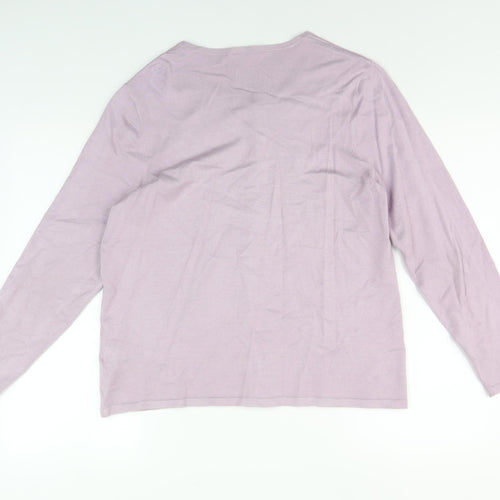 Eastex Women's Purple Cardigan Size 16 Embroidered
