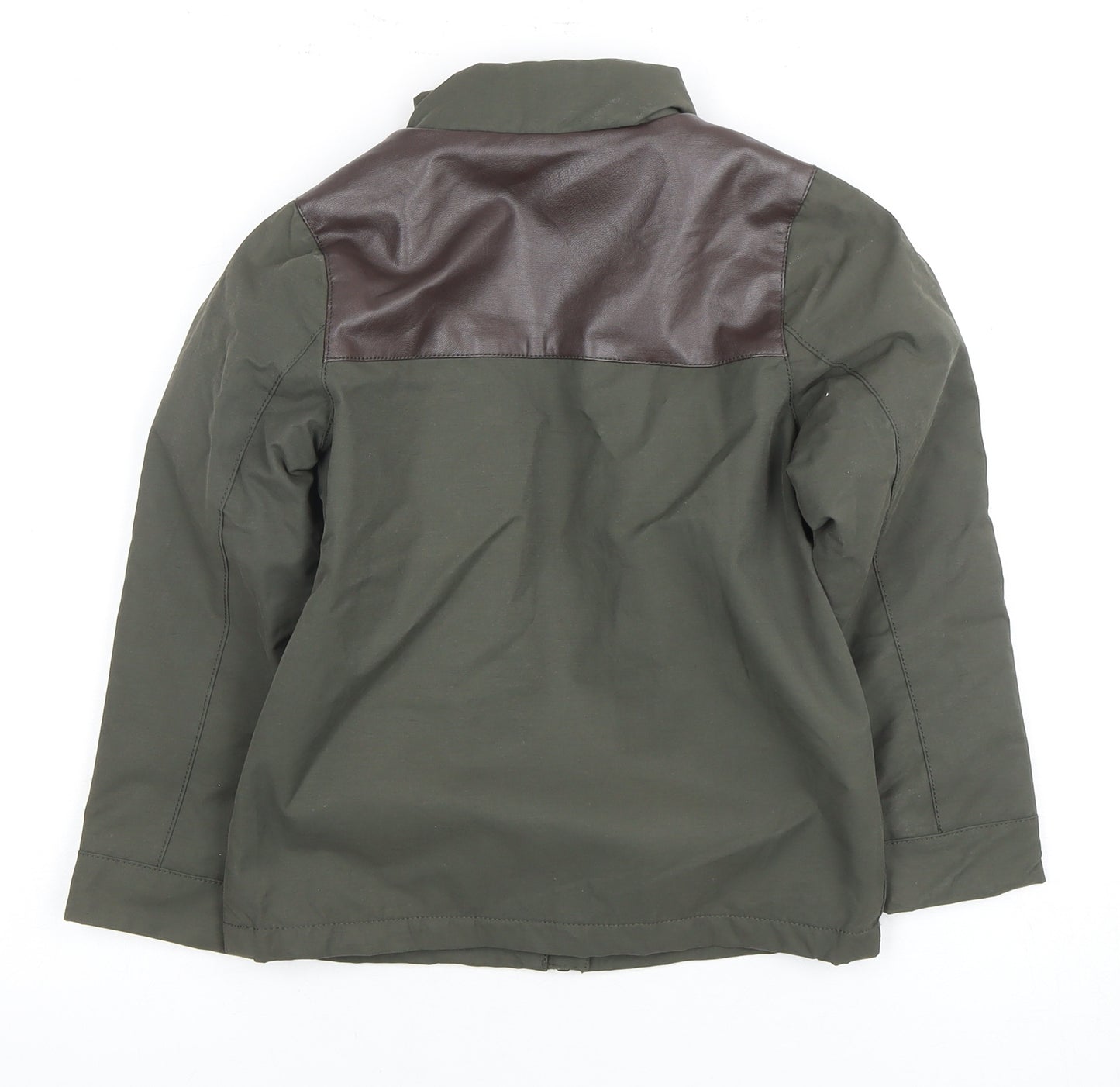 Firetrap Boys Green Bomber Jacket 13-14 Years Faux Leather Trim