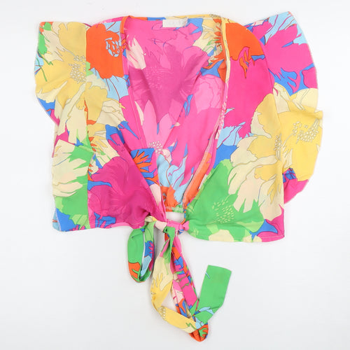 Flamant Rose Women's Floral Tie-Front Top Size S