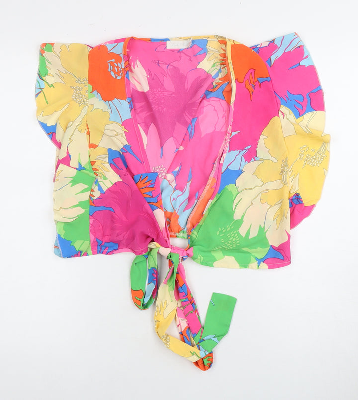 Flamant Rose Women's Floral Tie-Front Top Size S