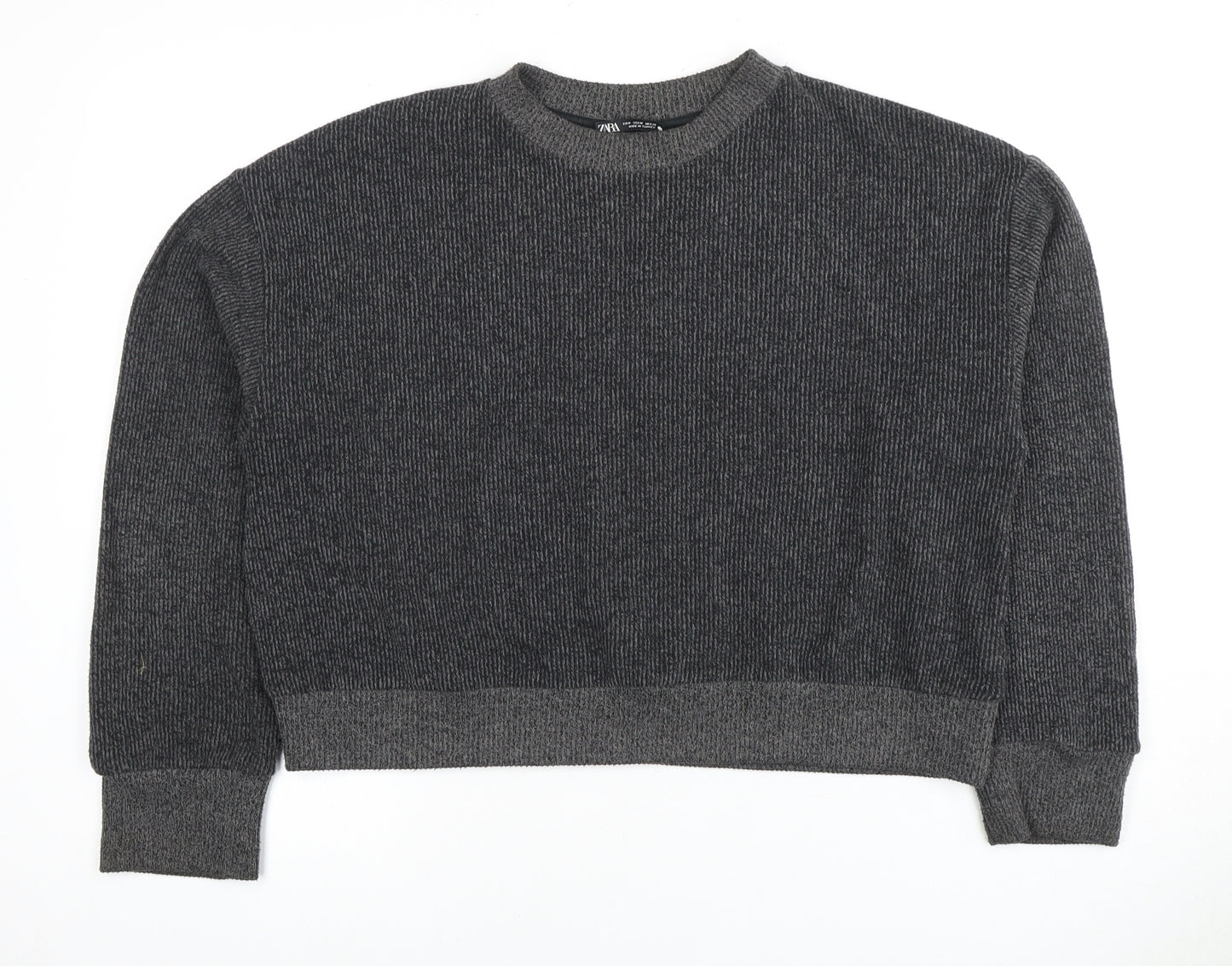 Zara Women's Grey Knit Pullover Jumper Size 12