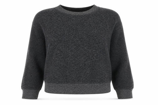 Front view of Zara Women's Grey Knit jumper, size 12