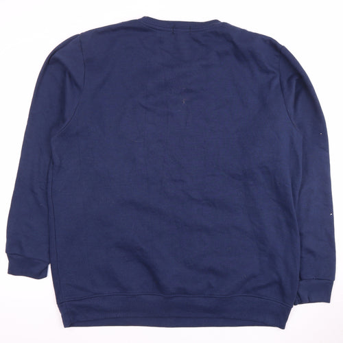 boohooMAN Men's Blue 2XL Pullover Sweatshirt
