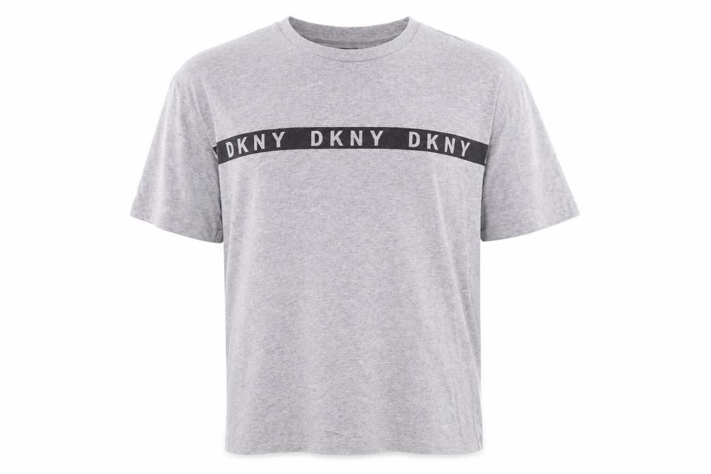 DKNY Men's Grey Short Sleeve Crew Neck T-Shirt L