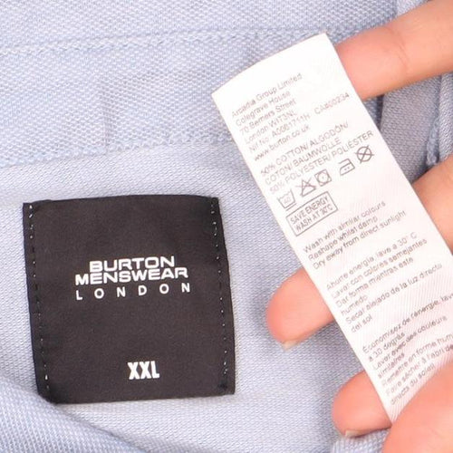 Burton Menswear London 2XL Blue Men's Dress Shirt