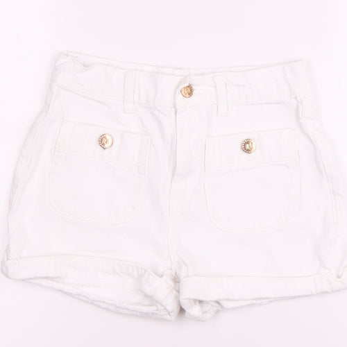 River Island Girls White Bermuda Denim Shorts 11-12 Years