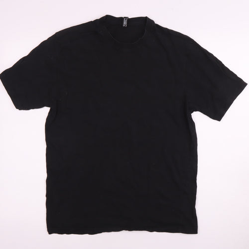 Donnay Unisex Black Cotton Crew Neck T-Shirt
