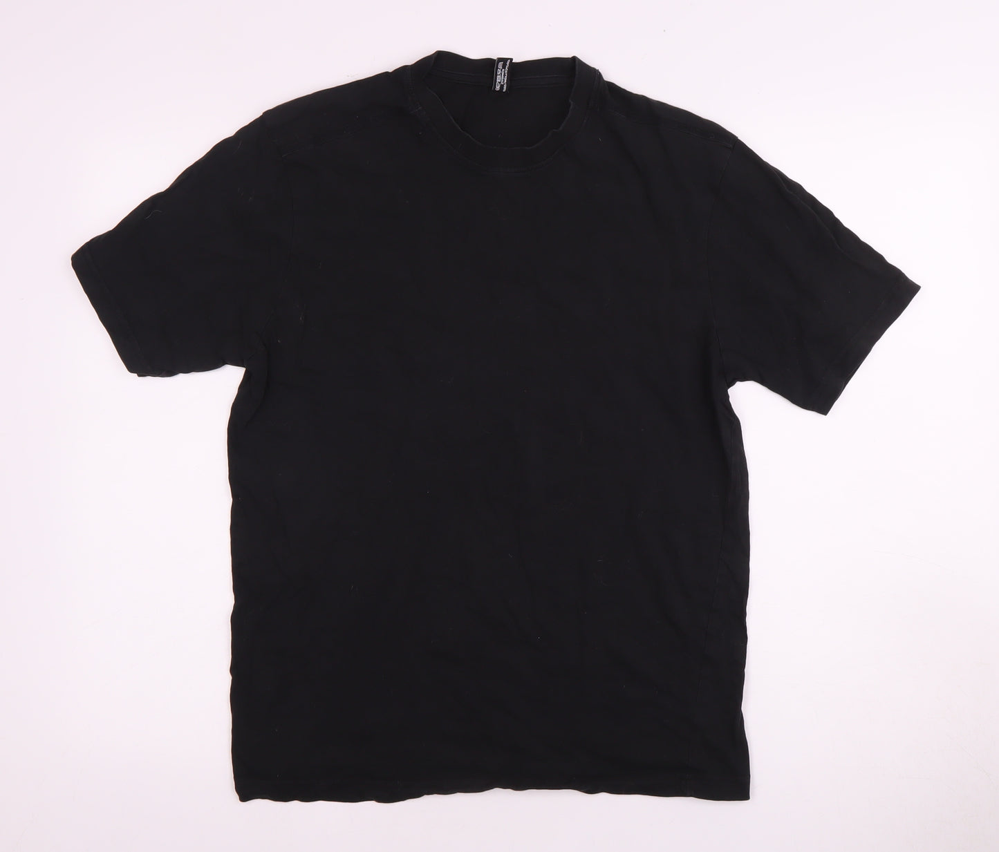Donnay Unisex Black Cotton Crew Neck T-Shirt