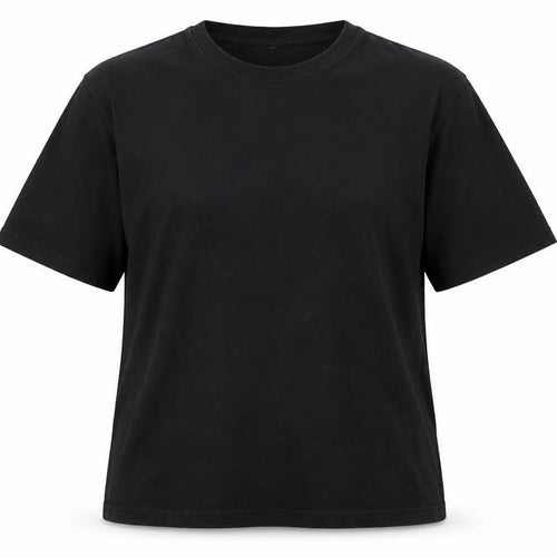 Donnay Unisex Black Cotton Crew Neck T-Shirt