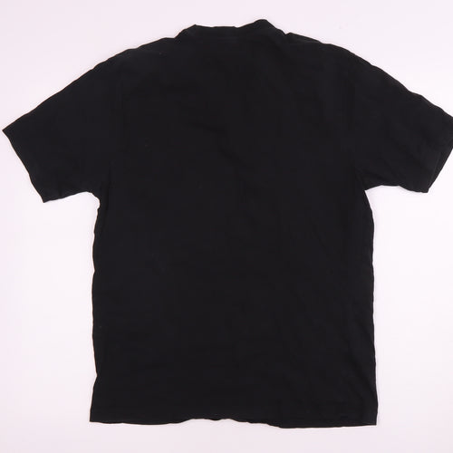 Donnay Unisex Black Cotton Crew Neck T-Shirt