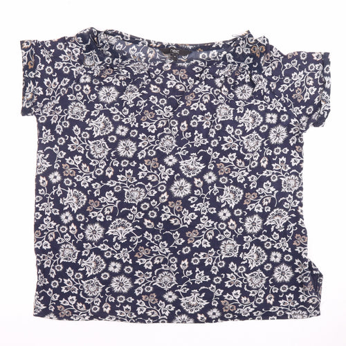 Next Women's Blue Floral Blouse - Size 10 Tunic