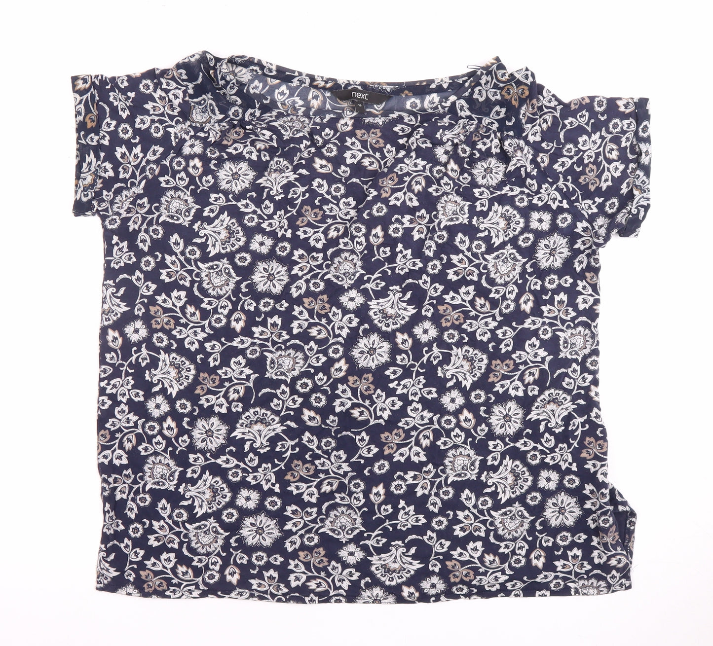 Next Women's Blue Floral Blouse - Size 10 Tunic
