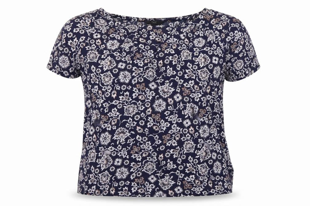 Front view of Next Women's Blue Floral Blouse -, size 10, Tunic