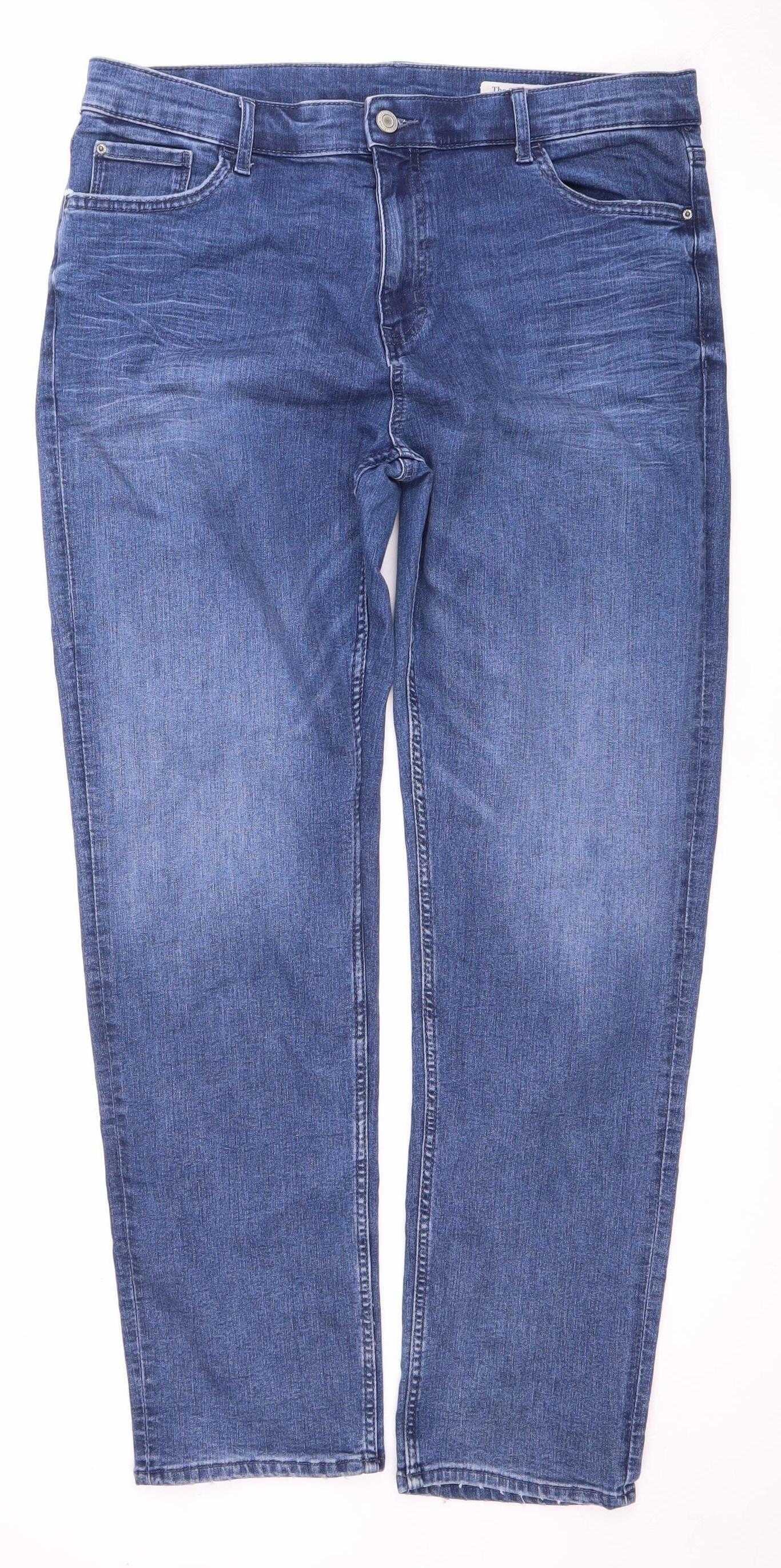 Marks and Spencer Women's Blue Straight Jeans Size 16