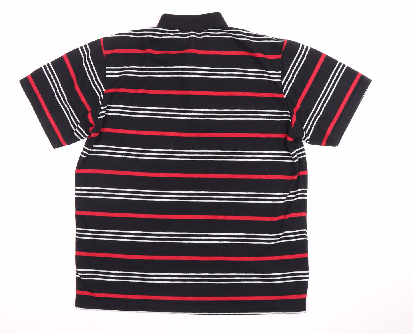 Fight the Wolf Men's Black Striped Polo Shirt S
