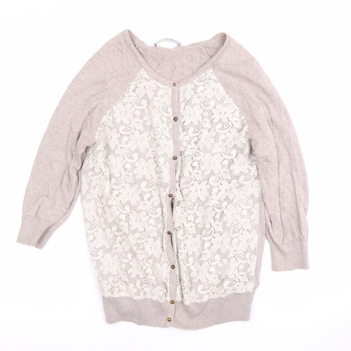 Marks and Spencer Women's Beige Lace Cardigan Size 10