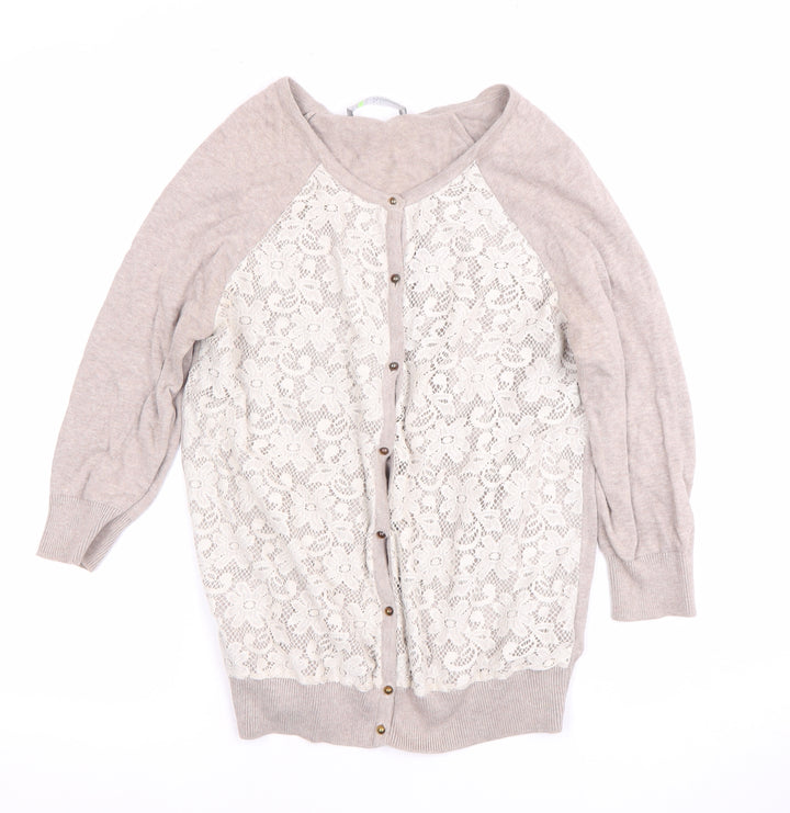 Marks and Spencer Women's Beige Lace Cardigan Size 10
