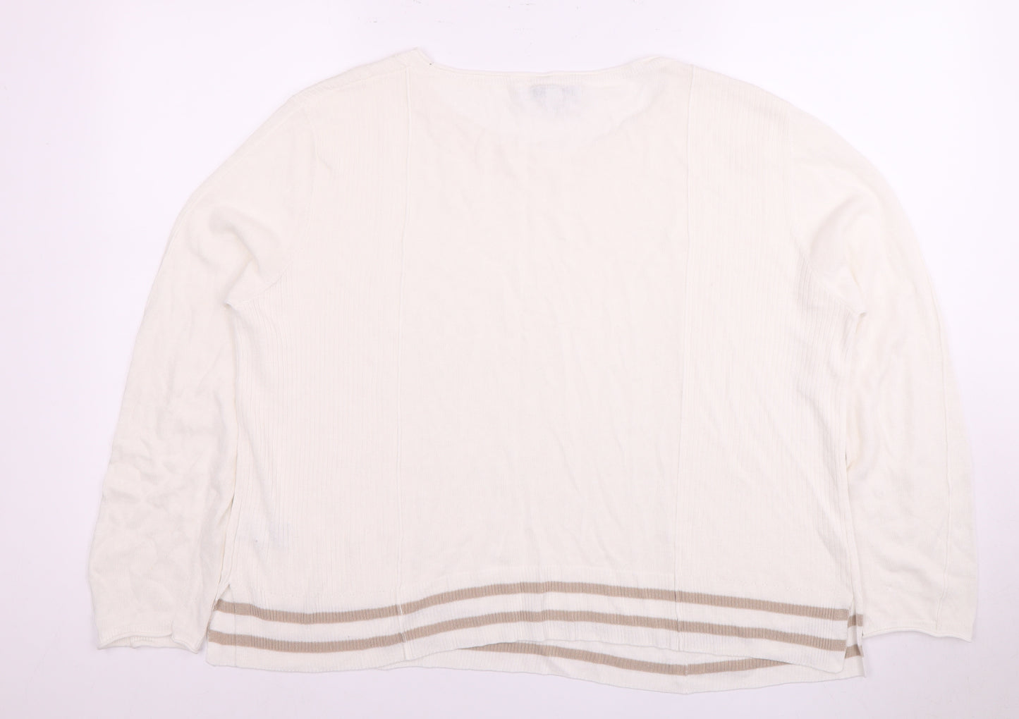 Next Women's White Long Sleeve Round Neck Top