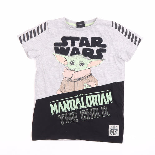 Star Wars Boys Grey Mandalorian T-Shirt 7 Years