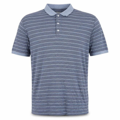 Emidio Tucci Men's Blue Striped Polo Shirt - Size 7