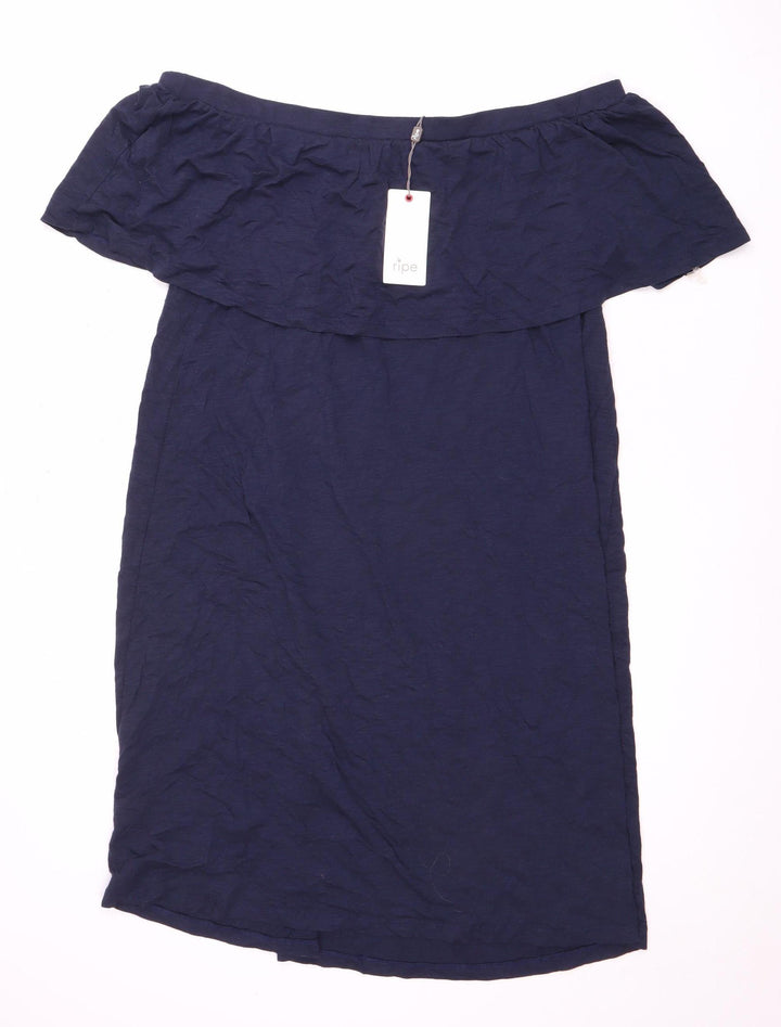 Ripe Women's Blue Off Shoulder Dress - L