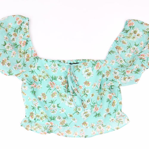 New Look Women's Floral Cropped Blouse Size 12