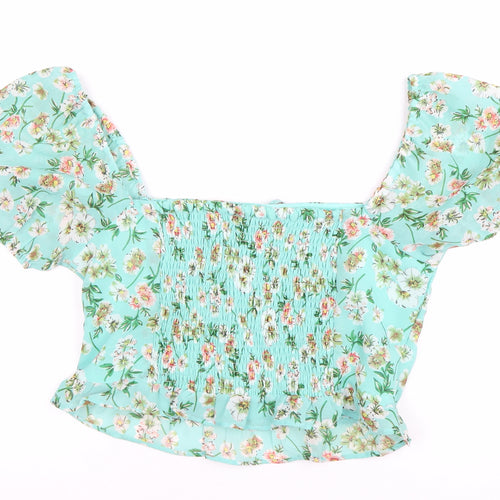 New Look Women's Floral Cropped Blouse Size 12