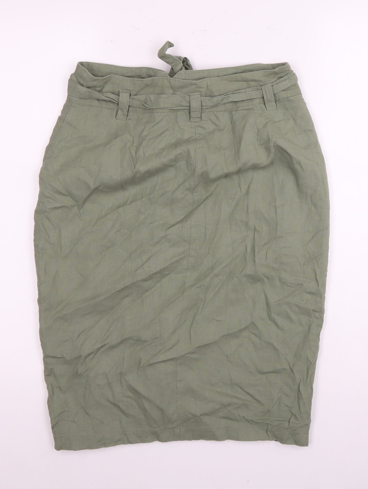 New Look Women's Green Button Pencil Skirt Size 10