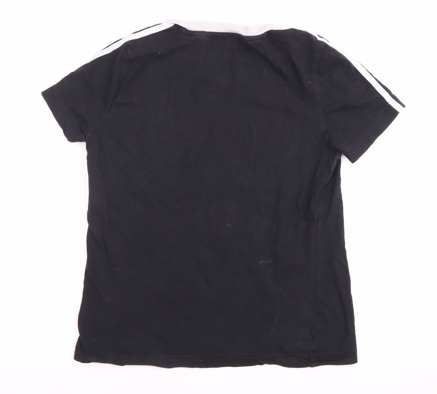 Adidas Boys' Black T-Shirt 11-12 Years, Short Sleeve, Cotton