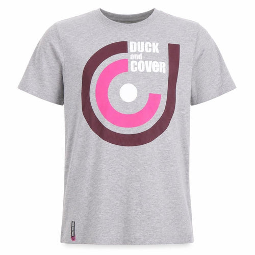 Duck and Cover Men's Grey Graphic Print T-Shirt M