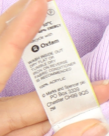 Marks and Spencer Women's Purple Pullover Jumper - Size 14