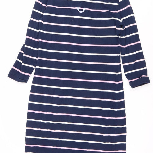 Crew Clothing Company Women's Blue Striped Shirt Dress