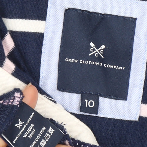 Crew Clothing Company Women's Blue Striped Shirt Dress