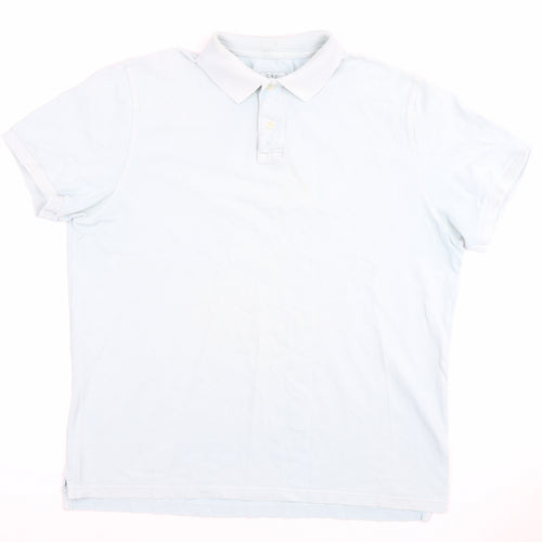 J.Crew Men's White XL Short Sleeve Polo Shirt